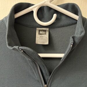 REI Quarter zip sweater grey